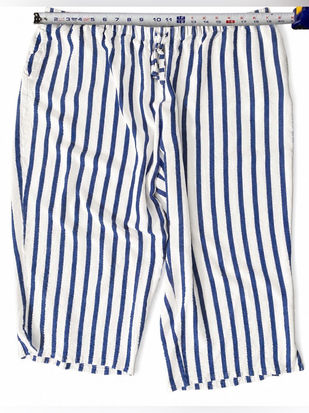 Women's Pajamas Blue & White Striped Set XL - Picture 5 of 10